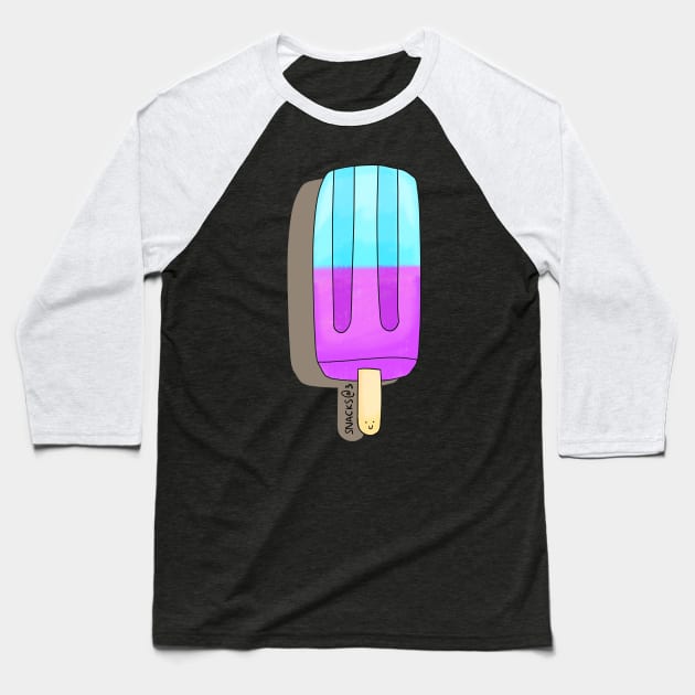 Refreshing blue and purple ice pop Baseball T-Shirt by Snacks At 3